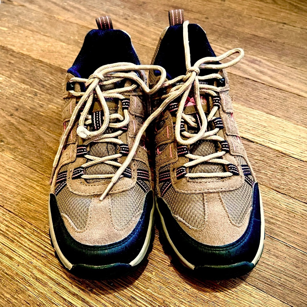 Brown and pink Denali walking shoes